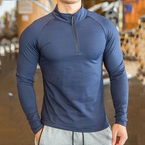 Camiseta Deportiva de Manga Corta con Cierre de Cremallera, 100% Algodón, Tejido de Punto, Secado Rápido, Transpirable, con Estampado de Letras y Logotipo Personalizado para Hombre - Product Image 5