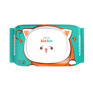 100% Lingettes humides naturelles non tissées pour bébé 100 pièces Lingettes de nettoyage Kinkin Prix de gros - Product Image 1