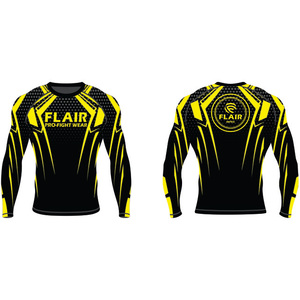 เสื้อรัดกล้ามเนื้อแขนยาว MMA ผ้าสแปนเด็กซ์/โพลีเอสเตอร์ ทนทาน ป้องกันรังสียูวี เป็นมิตรกับสิ่งแวดล้อม ต้านเชื้อแบคทีเรีย แห้งเร็ว - Product Image 1