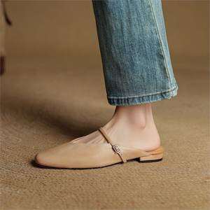 Zapatillas de ballet minimalistas para mujer, cómodas y casuales, calzado diario elegante para mujer, zapatos planos con punta en pico. - Product Image 1