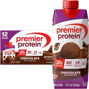 Shake protéiné Premier, chocolat, 30 g de protéines, 24 vitamines et minéraux pour soutenir la santé immunitaire, 11 fl oz, lot de 12 - Product Image 1