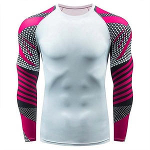 Polyester Manches Longues Rash Guard Hommes Gym Rash Guard - Product Image 6