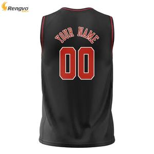 เสื้อบาสเก็ตบอลพิมพ์ซับลิเมชันออกแบบได้ตามต้องการมีตัวเลขและชื่อพลัสไซส์มาใหม่ - Product Image 2