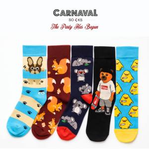 5-Pack Cute Animal Patterned <b>Sock</b> Set Breathable Warm 100% Cotton One Size Ankle Length Women Colorful <b>Boxed</b> Daily - Product Image 3