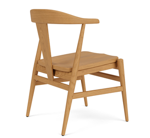 Silla de comedor hecha de marco de madera maciza de teca con color natural y material de alta calidad para uso en interiores y exteriores - Product Image 4