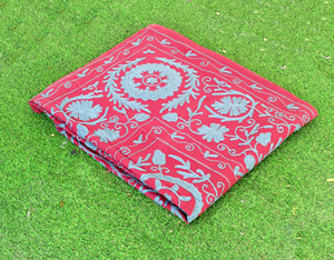 Manta azul hecha a mano para envolver Indigo, decorativa, teñida a mano, Lisa - Product Image 4