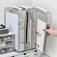 Carpeta de Archivos con Clip Bview Art Office A4, Carpeta de Plástico con Caja de Almacenamiento y Organizador para Exámenes, Certificados