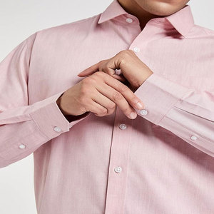 Blusa informal de manga larga de Color sólido para hombre, camisa teñida lisa con botones antiarrugas, transpirable para adolescentes - Product Image 5