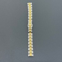 Bracelet vintage pour femme en acier inoxydable plaqué partiellement, avec 3 maillons, boucle solide faite à la main, pour montres traditionnelles et intelligentes