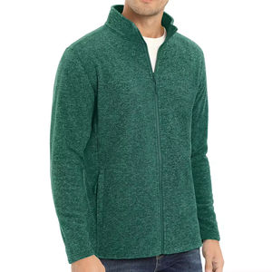 Veste d'hiver chaude en gros hommes à manches longues en plein air Cardigan pull manteau fermeture éclair tricoté polaire vestes pour hommes - Product Image 2