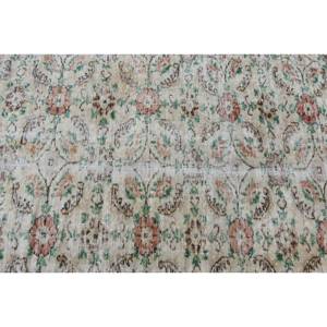 Tapis traditionnel en laine vert beige 3.7 X 6ft classique turc fait à la main Patchwork Design Latex pour adolescent chevet couloir Rectangle - Product Image 5