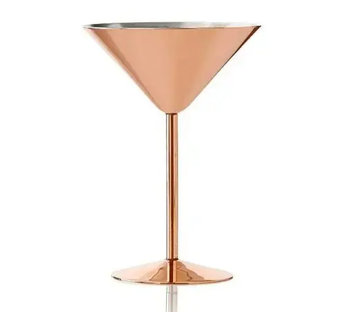 Vente en gros de fournitures de restaurant Verres à martini en acier inoxydable rose et or de qualité supérieure pour les hôtels, les boutiques et les événements de restauration