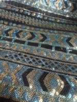 Offre Spéciale tissu brodé de couleur égyptienne paillettes creuses techniques tissées en maille douce pour accessoires de sacs de mariage métallique transparent
