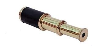 Telescopio de Latón para Manualidades Metálicas con Caja de Madera, Navegación Pirata - Product Image 2