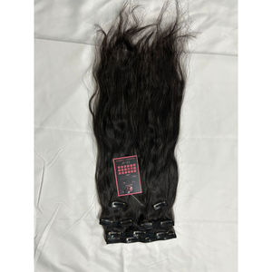 Cabello Remy virgen indio sin procesar, cutícula de onda recta del vendedor sin procesar, alineado, cabello humano de un solo estiramiento, negro Natural, 8-30 pulgadas - Product Image 2