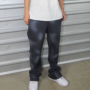 Pantalones de chándal acampanados lavados personalizados, pantalones de calle de algodón de primera calidad, fabricante de fábrica OEM/ODM. - Product Image 3