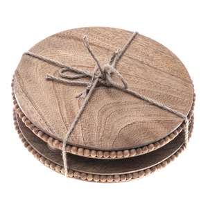 Sous-verres en bois brun, design classique, qualité supérieure, vente chaude, sous-verres en noyer, décoration d'intérieur, design personnalisé disponible - Product Image 4