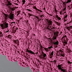 Chapeau en crochet fait main japonais en gros, motif fleur 3D, doux, ajouré, en peluche, respirant, accessoires décontractés - Product Image 4