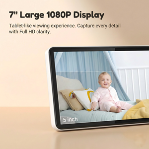 Anicebb Telecamera di Sicurezza Domestica da 7 Pollici con Audio, Baby Monitor, Cornice Digitale, Rilevamento Movimento 720P, Promemoria Pasto, Sirena Integrata - Product Image 3