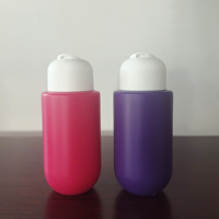 Impression de logo personnalisé, flacon de lotion rechargeable en HDPE de 90 ml avec bouchon à clapet pour gel douche, shampoing