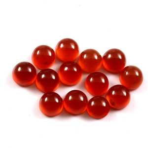 Lot en gros de pierres précieuses semi-précieuses en onyx rouge naturel AAA de 3x3 mm, rondes, à dos plat, cabochon, calibrées, pour la fabrication de bijoux - Product Image 1