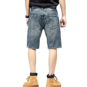 <b>Top</b> Manufacturer's Comfortable 100% Cotton Custom Logo Men <b>Distressed</b> Shorts Mid Solid Pattern Plain Dyed Canvas Breathable - Product Image 5