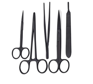 Kit de pratique de coussinets de peau en silicone avec 3 couches, 14 plaies, ensemble d'outils de filetage de 10 m, produit en acier pour kits de suture de premiers soins chirurgicaux - Product Image 2