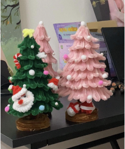 Meilleur idéal pour la décoration des vacances de Noël 2023 et cadeau pour votre bien-aimé fait à la main vert et rose sapin de Noël Zinc Velvet - Product Image 5