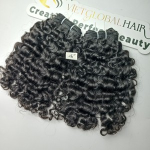 Extensions de cheveux birmans bouclés Remy 100% cheveux humains non traités et collection de donneurs alignés sur les cuticules 8 "-40" - Product Image 3