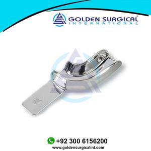 Plateau d'empreinte dentaire partiel en acier inoxydable pour fournitures dentaires |   Plateau d'empreinte dentaire orthodontique pour edentulés - Product Image 2