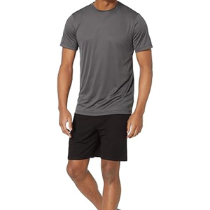 Short de fitness noir respirant pour hommes, pour l'entraînement d'été, la course à pied, le jogging en coton et polyester à séchage rapide - Product Image 4