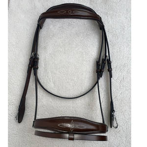 Premium Brown Leather Horse Bridle with Padded Noseband & Brow band Handcrafted English Riding Bridle - Product Image 1