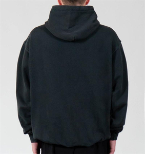 เสื้อฮู้ดแบบสวมหัวทรงโอเวอร์ไซส์ลายเรียบมีกระดุมสำหรับสตรีทแวร์ - Product Image 3