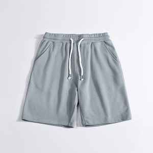 Pantalones cortos de gimnasio para hombre OEM 100% algodón polar 5 pulgadas entrenamiento francés Terry Carg alto recto logotipo personalizado Casual peso pesado plano - Product Image 2