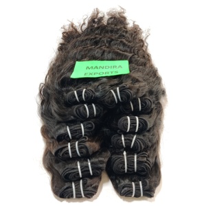 Vente en gros 100% remy temple naturel indien Tangle Free faisceaux aucun traitement chimique couleur noire ondulés extensions de cheveux humains - Product Image 6