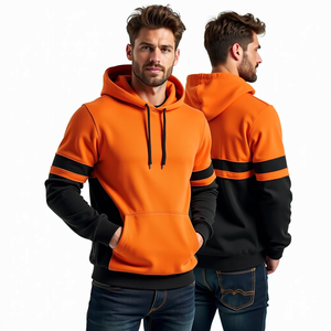 Sweats à capuche surdimensionnés personnalisés de poids lourd, épaules tombantes, sans cordon, sweats à capuche pour hommes, imprimés par sublimation, vêtements de rue tendance - Product Image 4