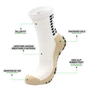 Venta al por mayor de moda nuevo diseño deporte hombres corriendo antideslizante tubo trampolín personalizado calcetines fútbol deportes calcetines de agarre - Product Image 4