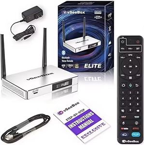 Nuevo VSeeBox Elites 2025 TV Box Android 10 8K para HD, 4GB RAM, 128GB ROM, Portátil, Garantía de 3 Años, Control Remoto por Voz Mejorado - Product Image 1