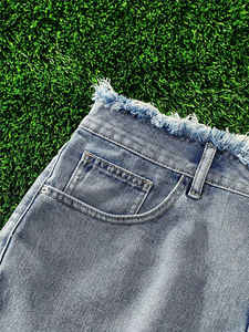 Short en jean 100% coton de haute qualité pour hommes confortable élégant motif solide tenue décontracté Streetwear - Product Image 3