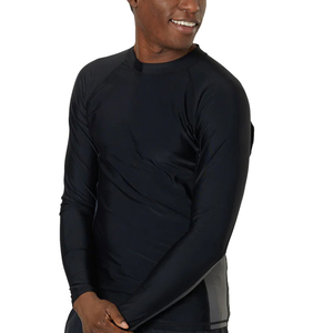 Top Tendance Personnalisé OEM Conception Hommes Rash Guard Usine Prix de gros Solide Couleur Uni Hommes Rash Guard - Product Image 6