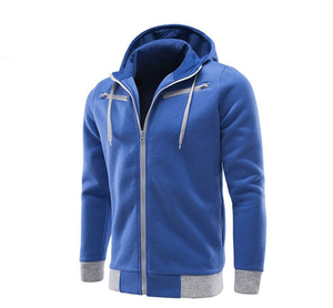 Sweat à capuche zippé en molleton uni pour homme, conception épaule tombante, en tissu molletonné épais et lourd, idéal pour l'hiver – Fournisseur ODM - Product Image 4