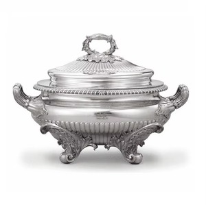 Hotpot de diseñador de color plateado de alta calidad, fabuloso Servidor de comida caliente, nuevo diseño, plato para servir comida de Hotel a bajo precio - Product Image 6