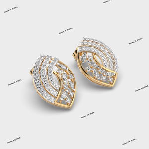 ต่างหูเงินทรงแฟนซีประดับเพชรโมอิสซาไนต์คุณภาพพรีเมียม ดีไซน์เก๋ไก๋สำหรับงานปาร์ตี้ - Product Image 2