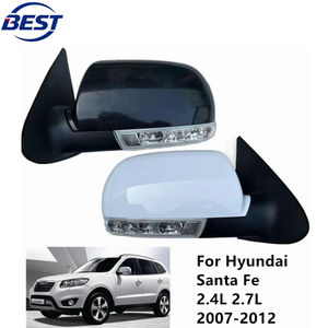 Espejo Retrovisor Lateral Plegable <span class=keywords><strong>para</strong></span> Automóvil, <span class=keywords><strong>para</strong></span> <span class=keywords><strong>Hyundai</strong></span> <span class=keywords><strong>Santa</strong></span> <span class=keywords><strong>Fe</strong></span> 2.4L 2.7L <span class=keywords><strong>2007</strong></span> 2008 2009 2010 2011 2012, 8 PINES, con Lámpara - Product Image 1