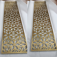 Paravents de luxe au design moderne, personnalisables, en acier inoxydable, avec fonction coulissante, thème artistique, panneaux élégants découpés au laser pour l'ensembles haut de gamme