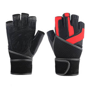 Unisex Custom Logo Half-finger Leather <b>Weight</b> Lifting <b>Gloves</b> Wholesale for Fitness and Workouts - Product Image 2
