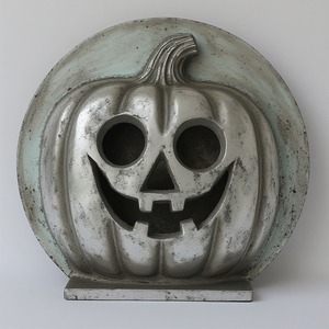 Hollow aluminium pumpkin lantern, patina polish handmade artistry, casting <b>decorative</b> glow perfect for elegant - Product Image 2