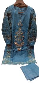 Señoras diseñador verano Shalwar Kameez estilo pakistaní bordado algodón/trajes de césped para mujeres ropa india y paquistaní - Product Image 3