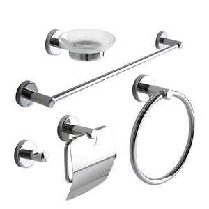 5-Piece Chrome <b>Bathroom</b> <b>Accessory</b> <b>Set</b> - Product Image 1