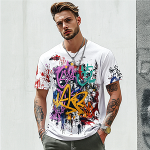 เสื้อยืดคอกลมระบายอากาศได้ดีแบบสตรีทแวร์ไซส์ใหญ่พิเศษพร้อมโลโก้ออกแบบได้ตามต้องการ - Product Image 4